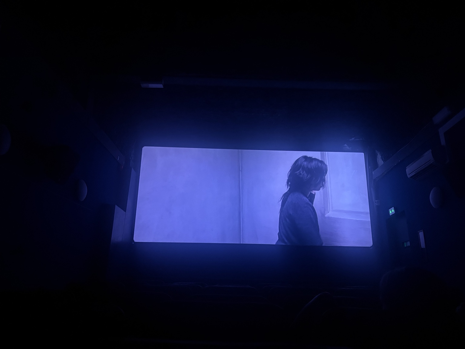 Cinema screen photographed during Dancer in the Dark