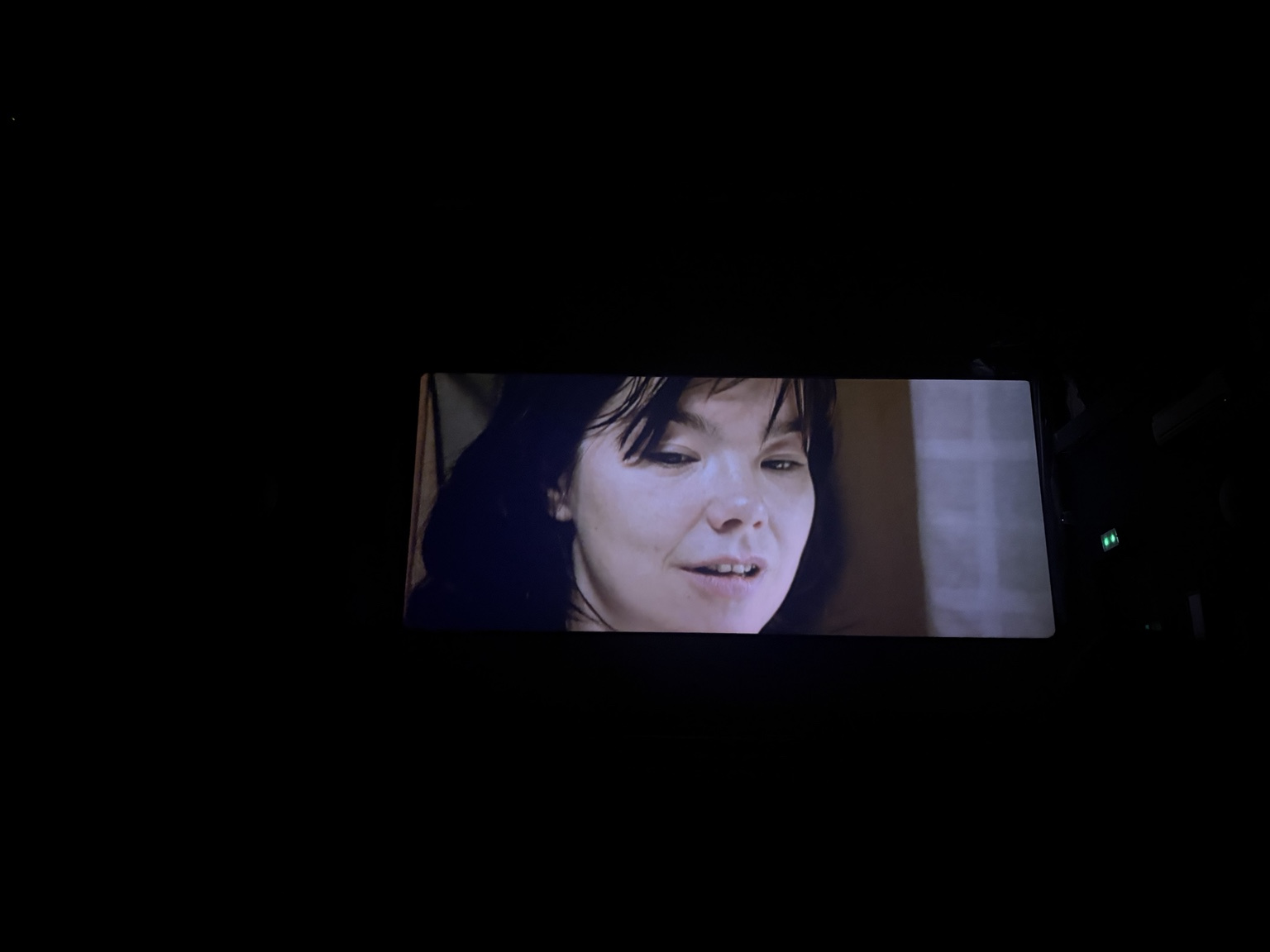 Cinema screen photographed during Dancer in the Dark